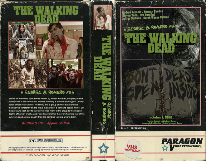 WALKING DEAD GEORGE ROMERO CUSTOM VHS COVER
